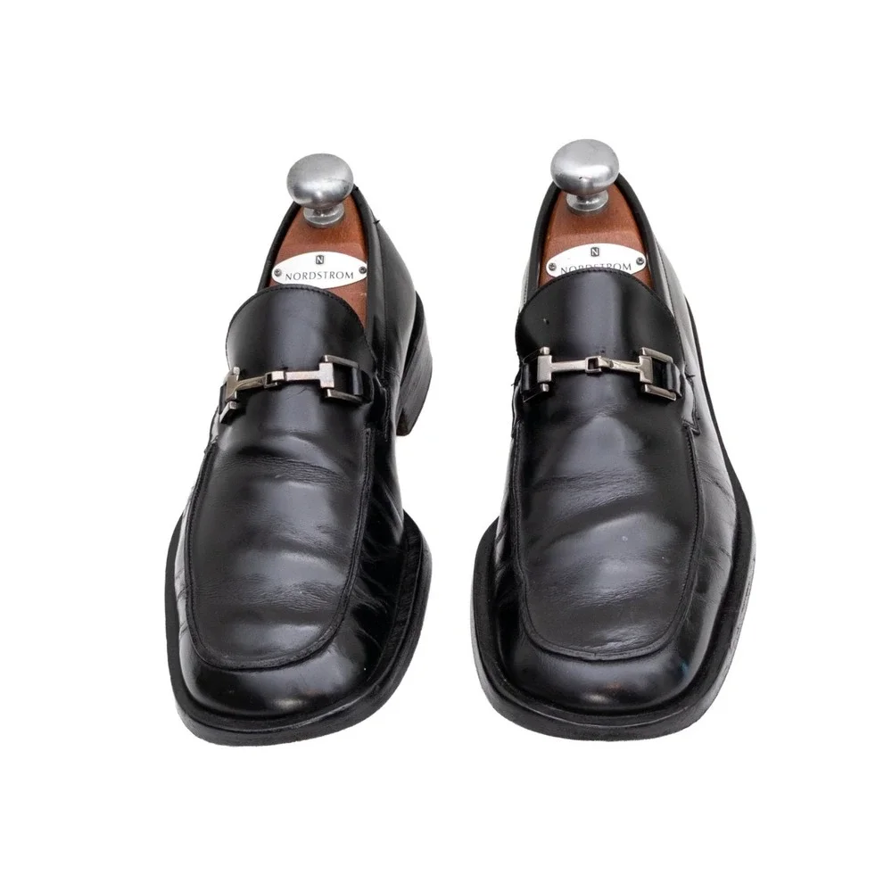Vintage Gucci Horsebit Loafers Mens US 9 UK 8 EU 42 Black Leather Bit Loafers 8D